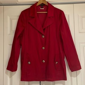 Dana Buchman lightweight red jacket